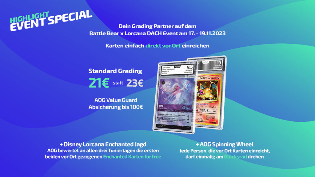 AOG - Absolute Objective Grading - Disney Lorcana Release Event BattleBear Kaiserslautern Gradingspartner