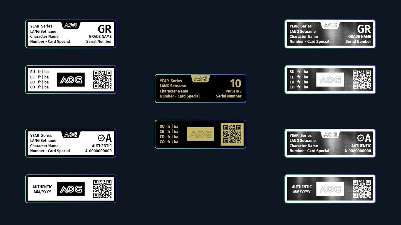 AOG - Absolute Objective Grading - Unsere Labels