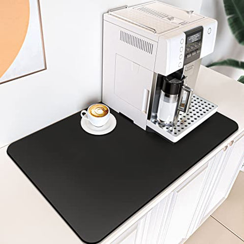 Grey Ghost Gear Greyghost Coffee Mat Hide Stain Rubber,Coffee Maker Mat for Countertops, Absorbent Coffee Bar Mat for Kitchen Counter,Coffee Bar Accessories Under