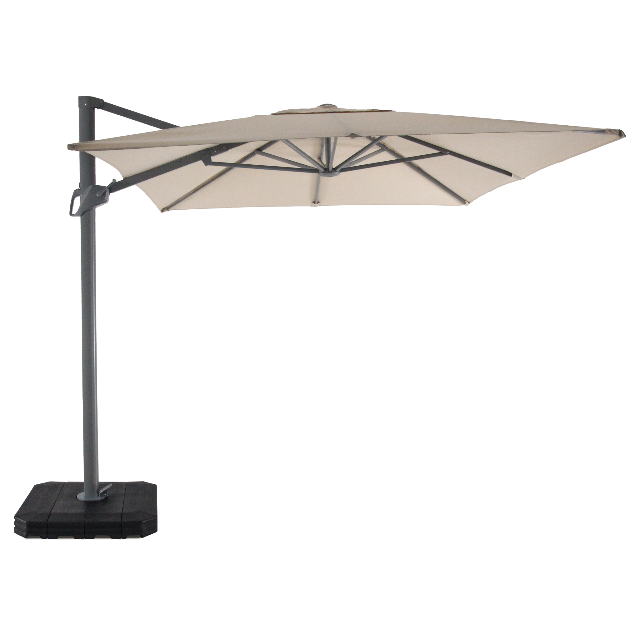 Eros 2.4m x 3.3m Rectangular - Cantilever Parasol - Beige