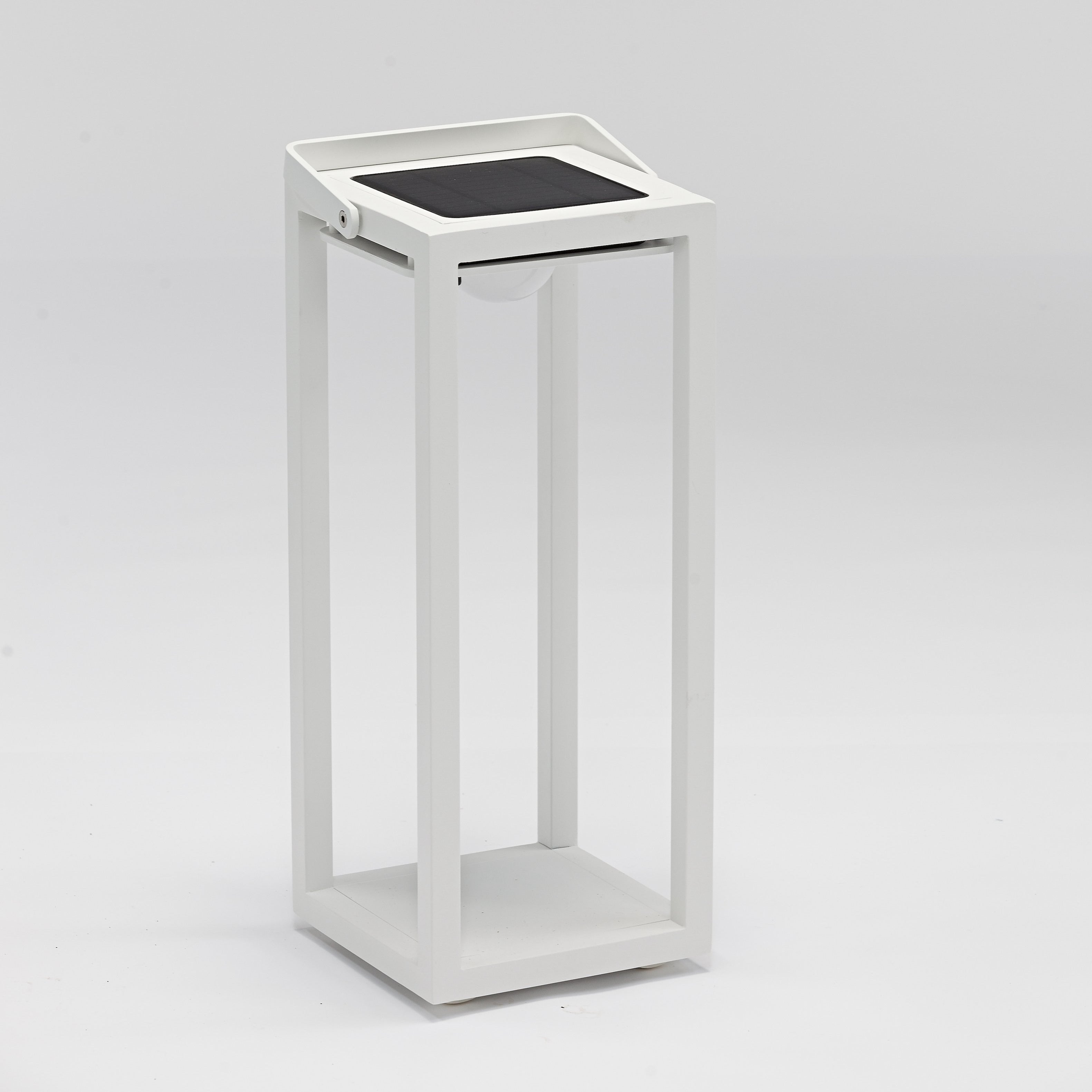 LUXOR Large Floor Outdoor/Indoor Solar Lantern - White