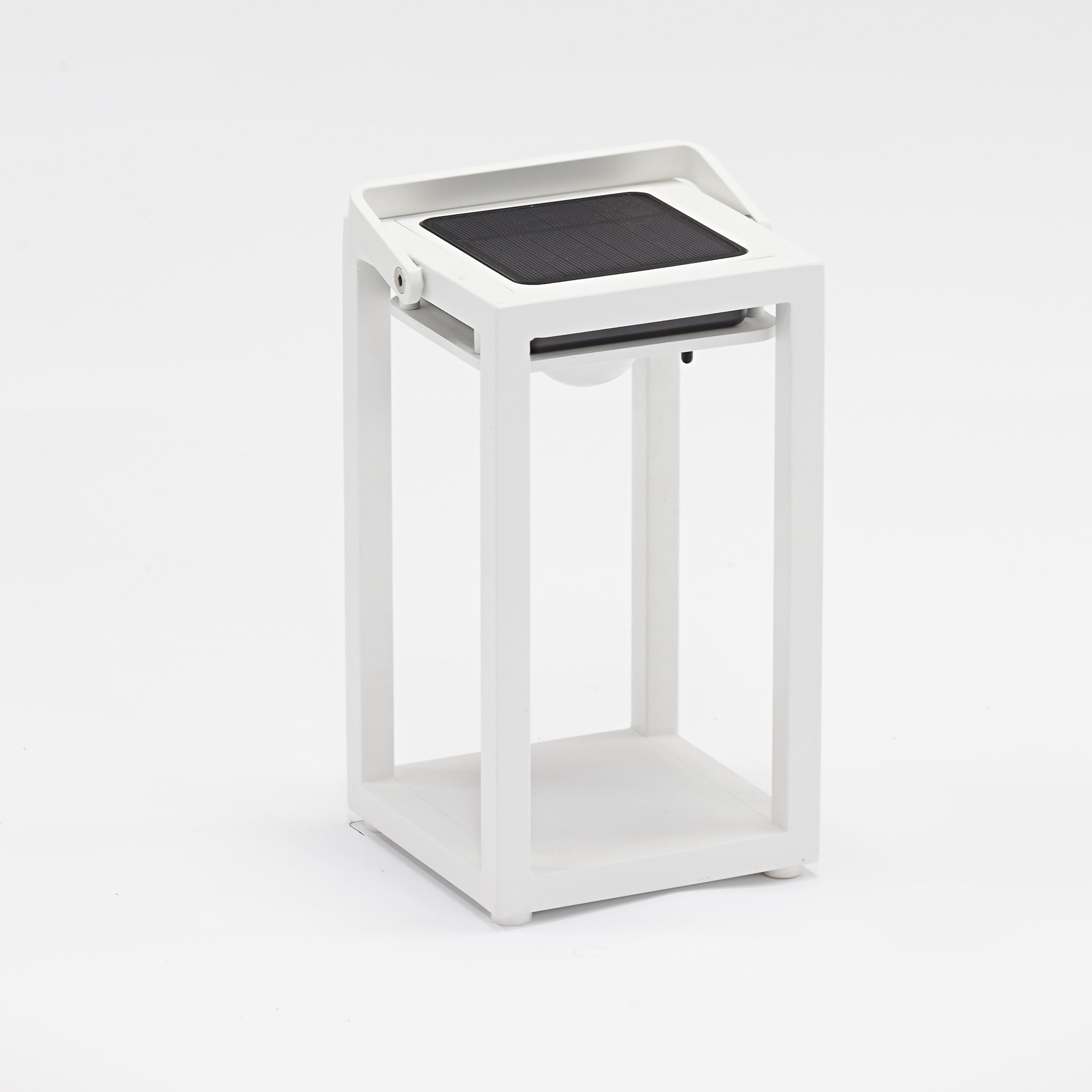 LUXOR Small Table Outdoor/Indoor Solar Lantern - White
