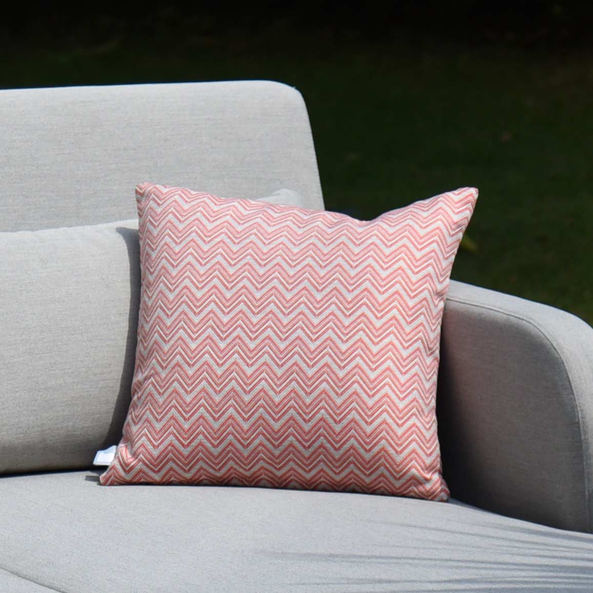 Pair of Outdoor Scatter Cushion - Polines Red