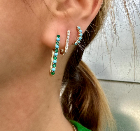 Lee Jones Collection's Diamond Paperclip Small Hoop Earrings