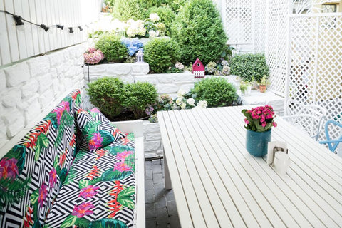 outdoor furniture with a fun pattern