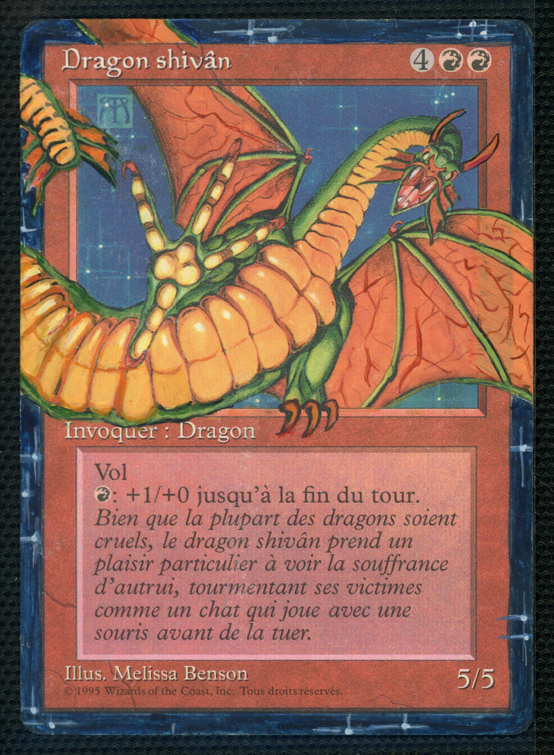 Shivan Dragon French [Fourth Edition (Foreign White Border)] **Alter**