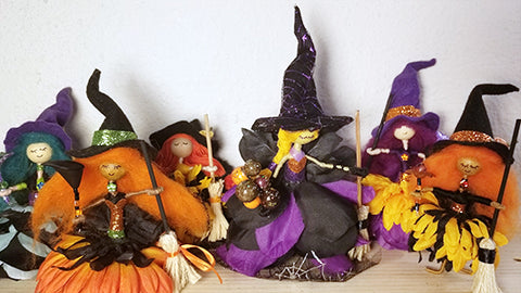 flower fairy, flower fairies, dolls witch Halloween, fun, spooky, witches coven dolls