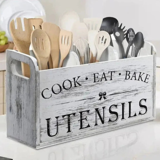 Rangement pour couverts rustique