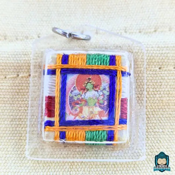 Amulette Tibétaine Tara Verte Sungkhor goh sung beni par les lamas