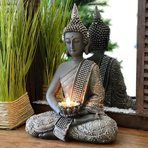 Statue Bouddha Thaï En Méditation, Déco Spirituelle
