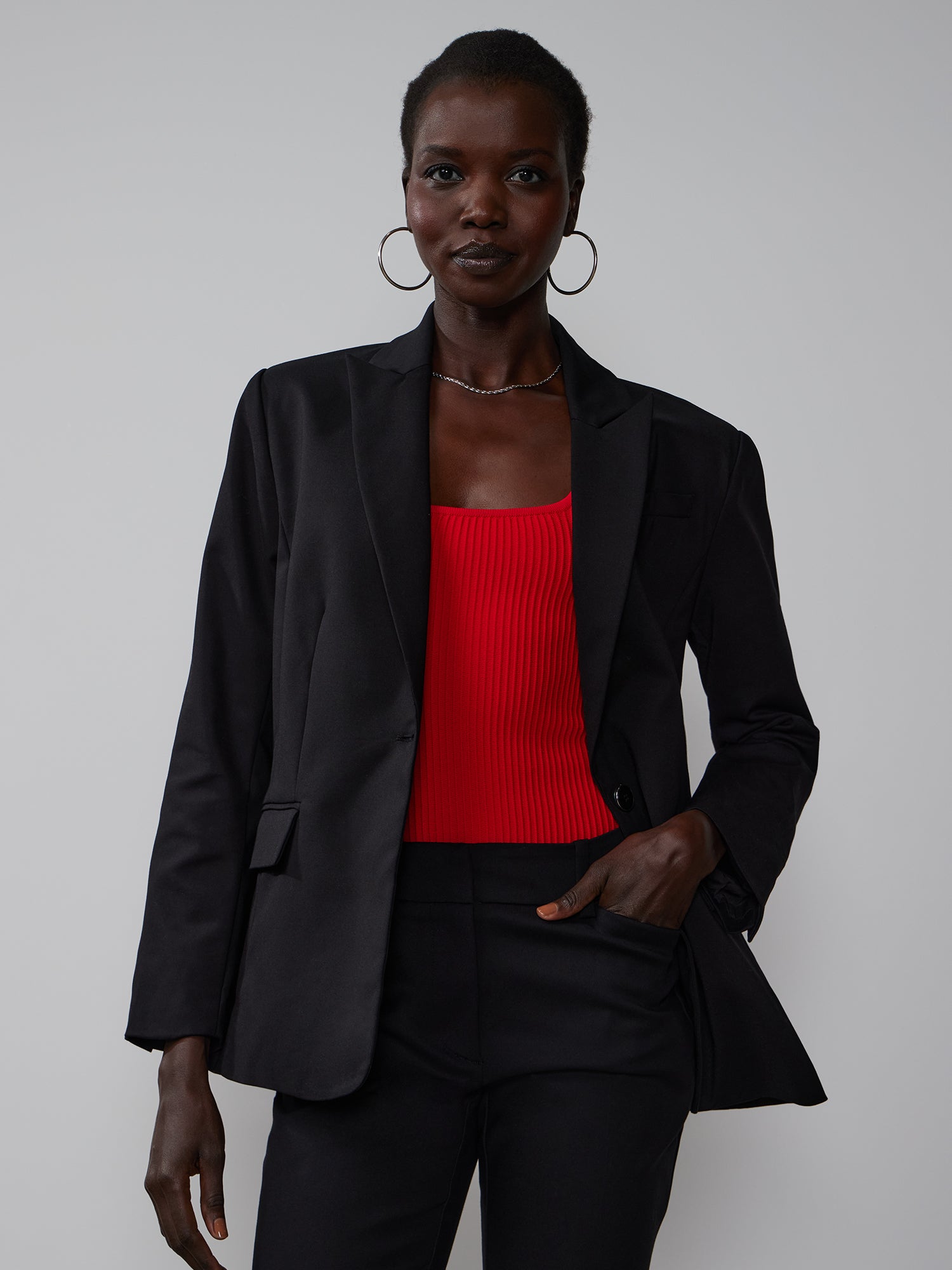 NEW New York & Company NY&Co Womens Size 16 Blazer Stretch Gray (MSRP $69)  NWT