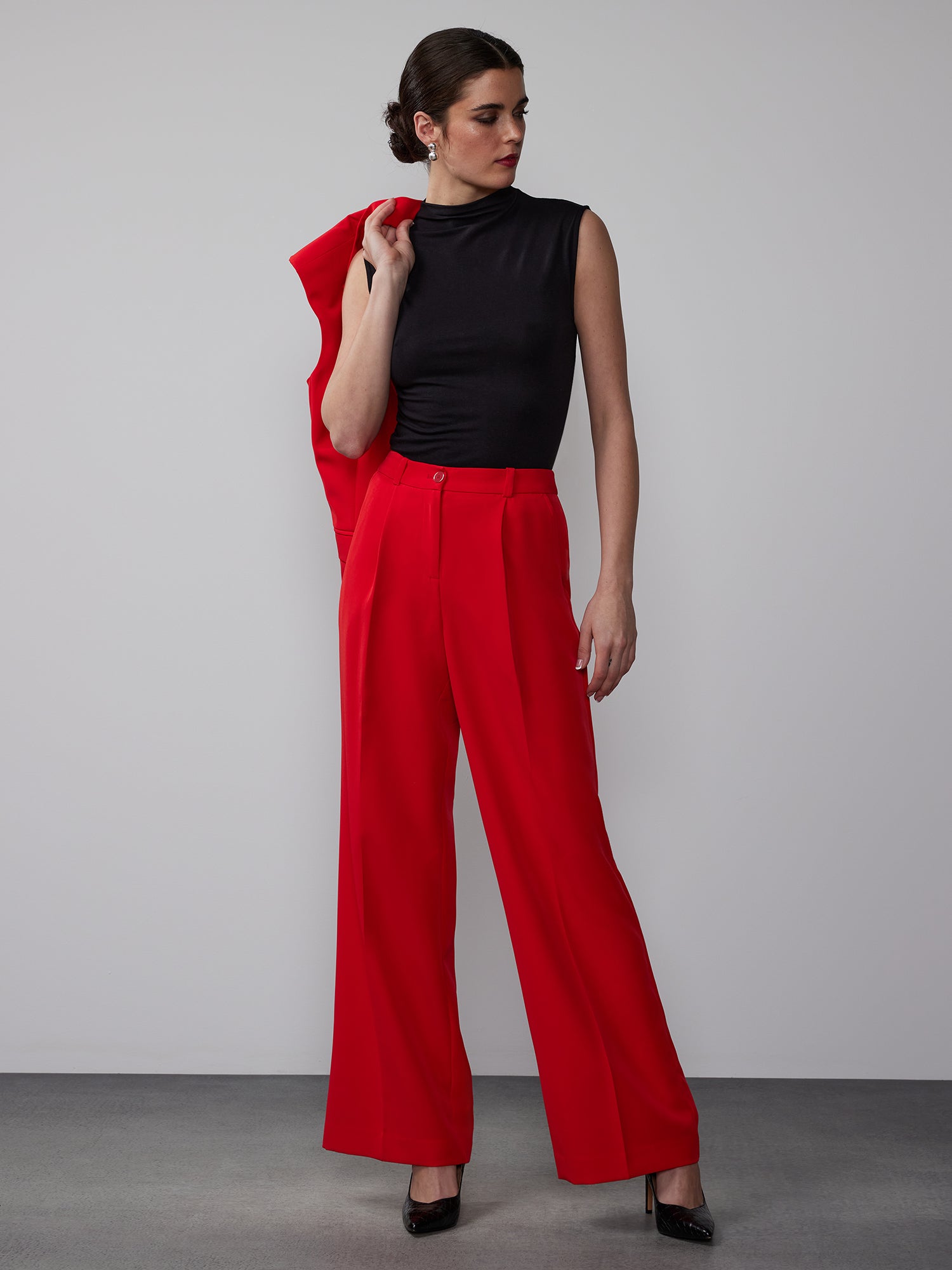 Tall Front Pleat Wide Leg Pant | NY&Co