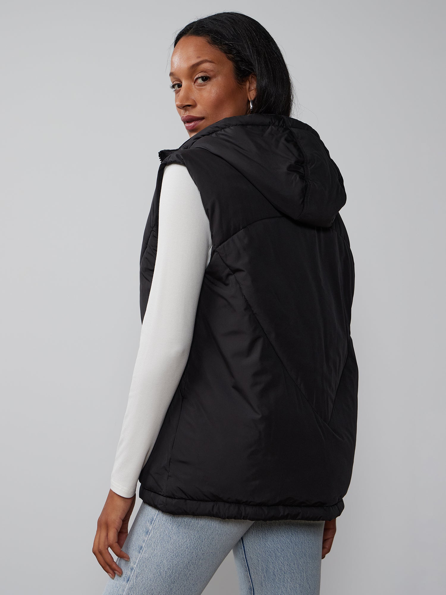 Oversized Hooded Puffer Vest | NY&Co