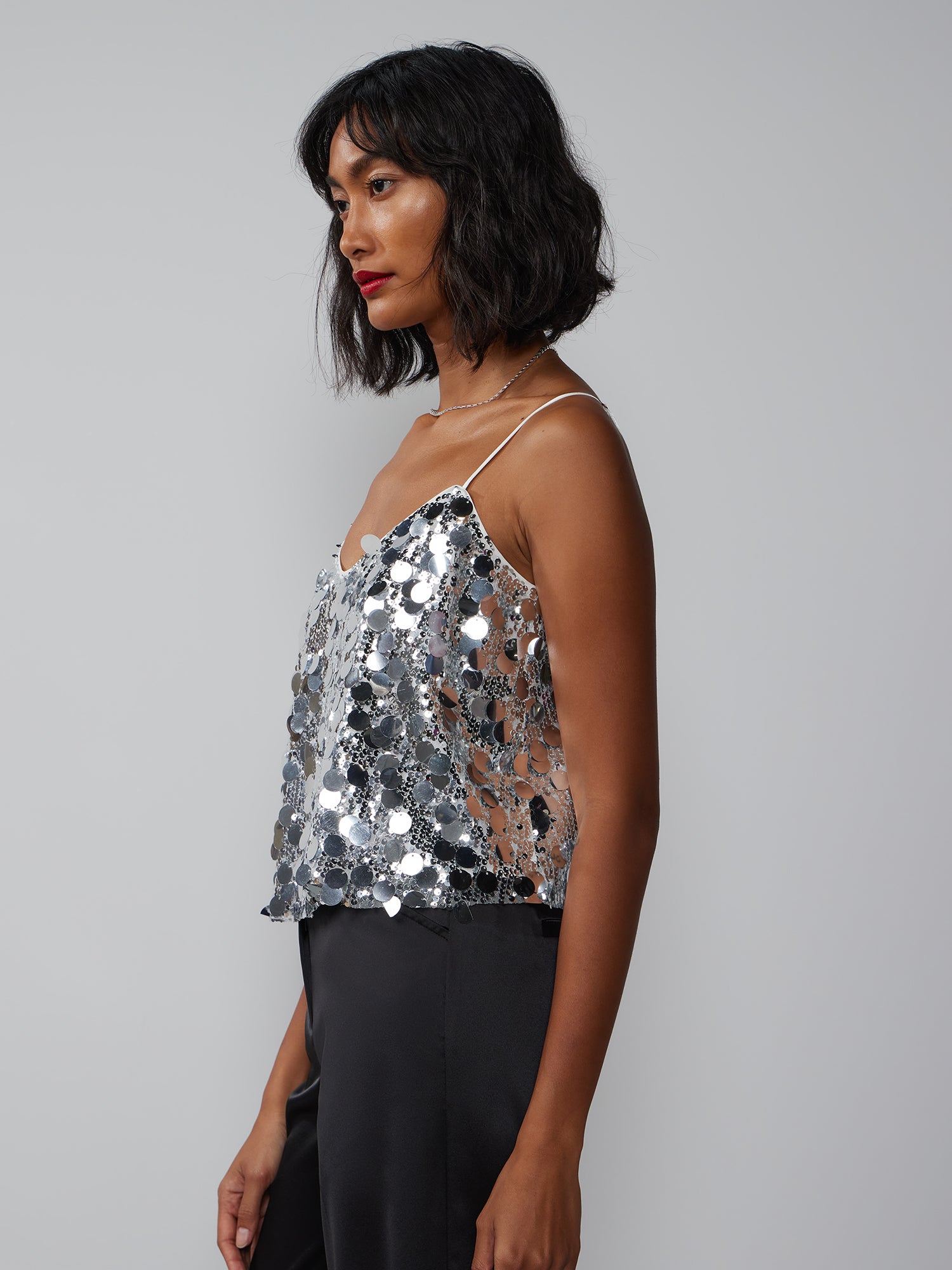 Sleeveless Paillette Embellished Camisole Top | New York & Company