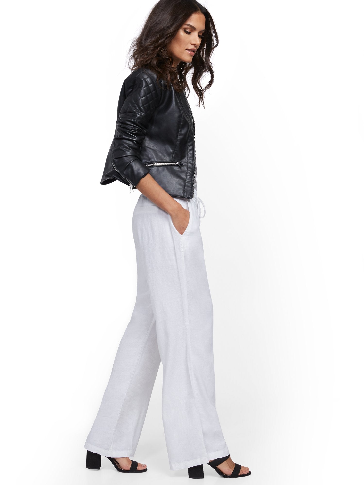 Tall Linen Wide-Leg Pant