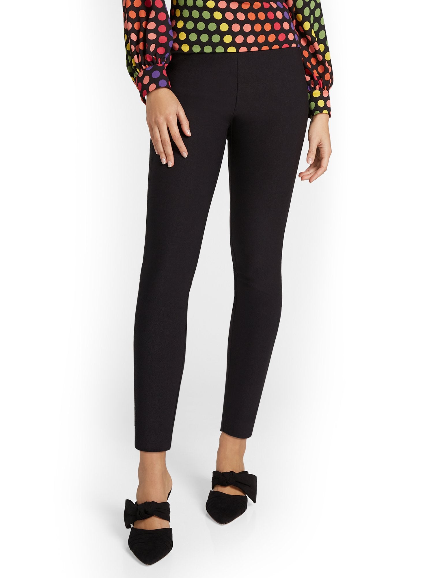 Whitney High-Waisted Tummy Control Pull-On Slim-Leg Ankle Pant