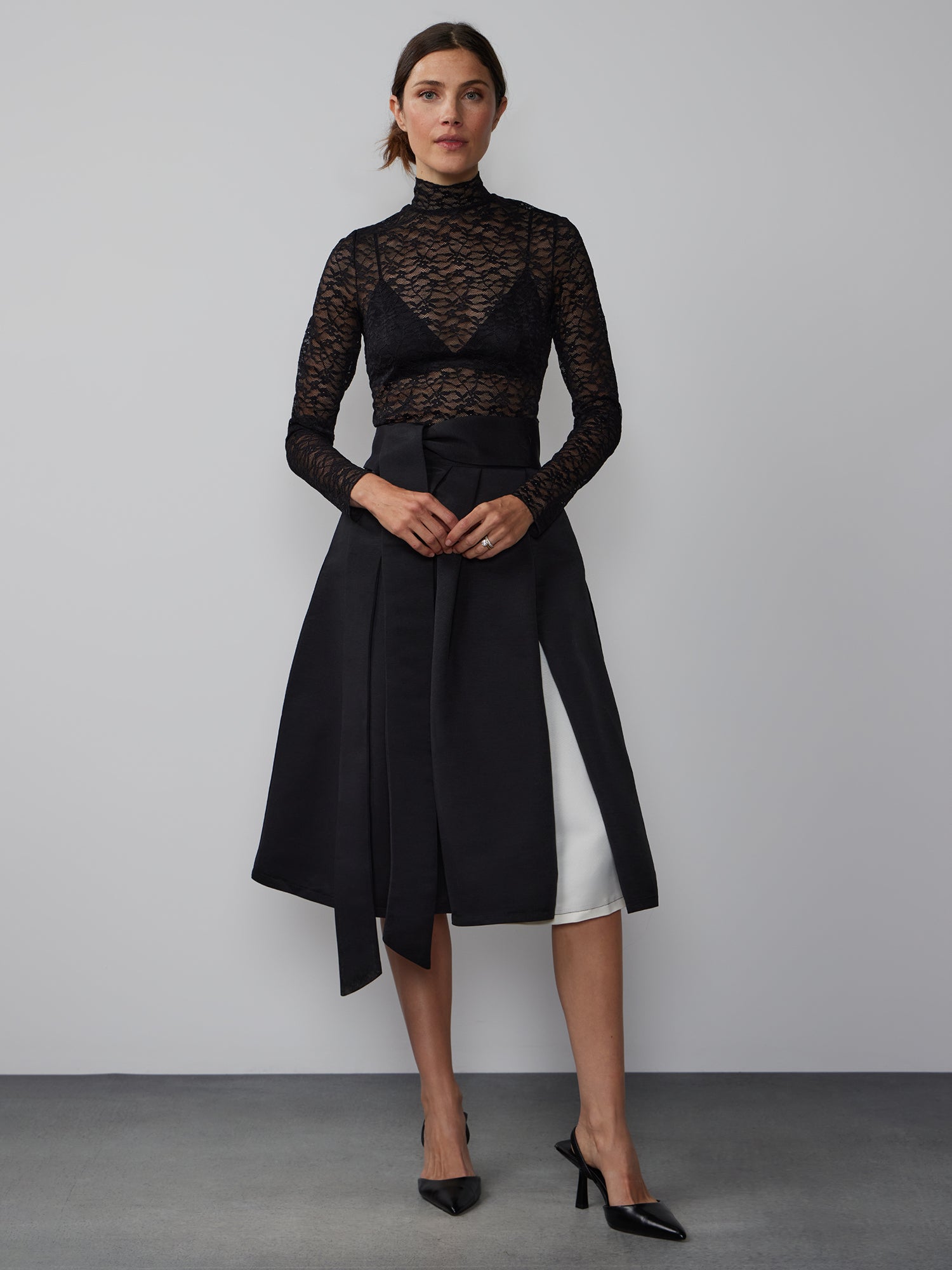 Contrast Slit Midi Skirt | NY&Co