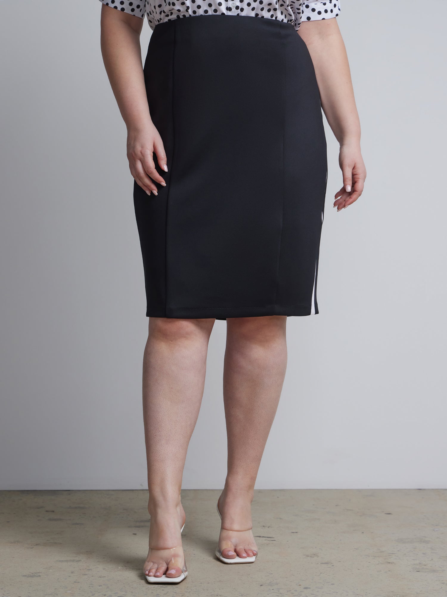 Plus Side-Stripe Pencil Skirt | NY&Co