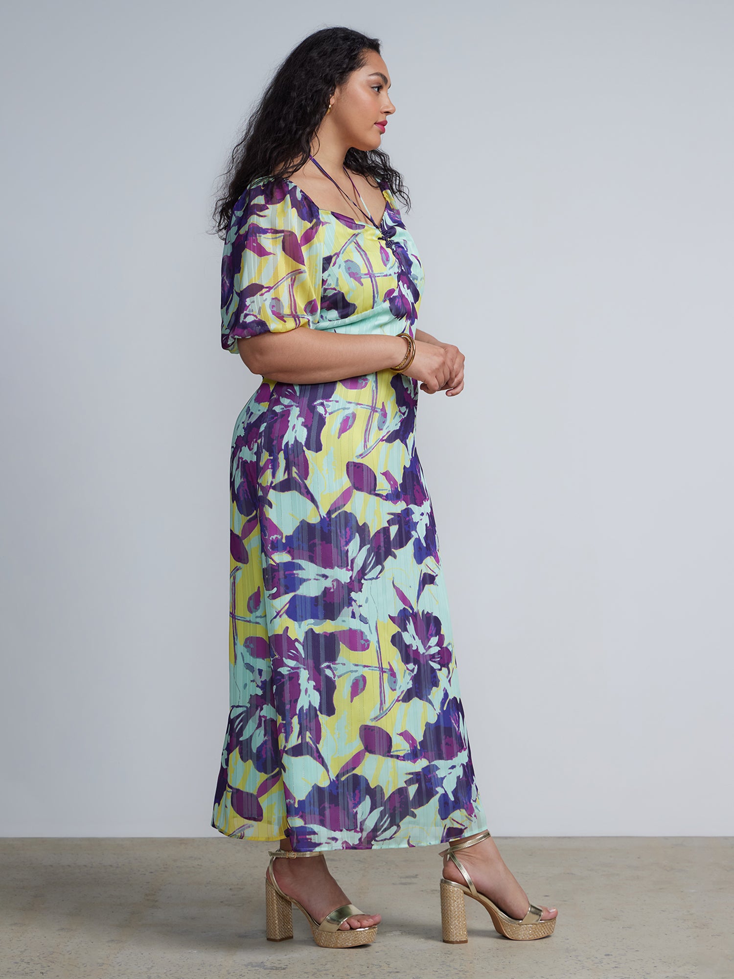 Plus Floral Print Maxi Dress | NY&Co