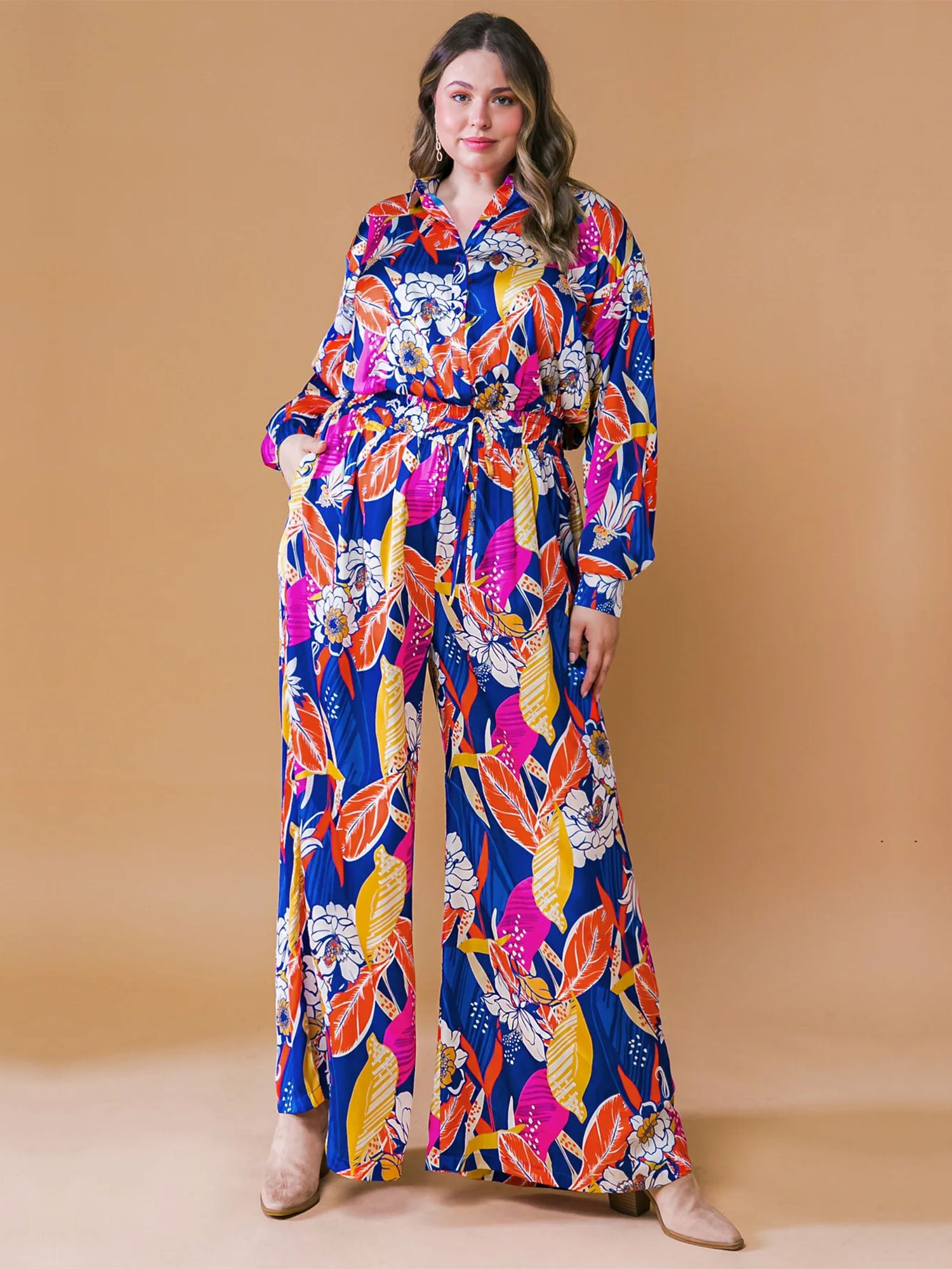 Rose leaf print jumpsuit | Buy Online | Femme Connection