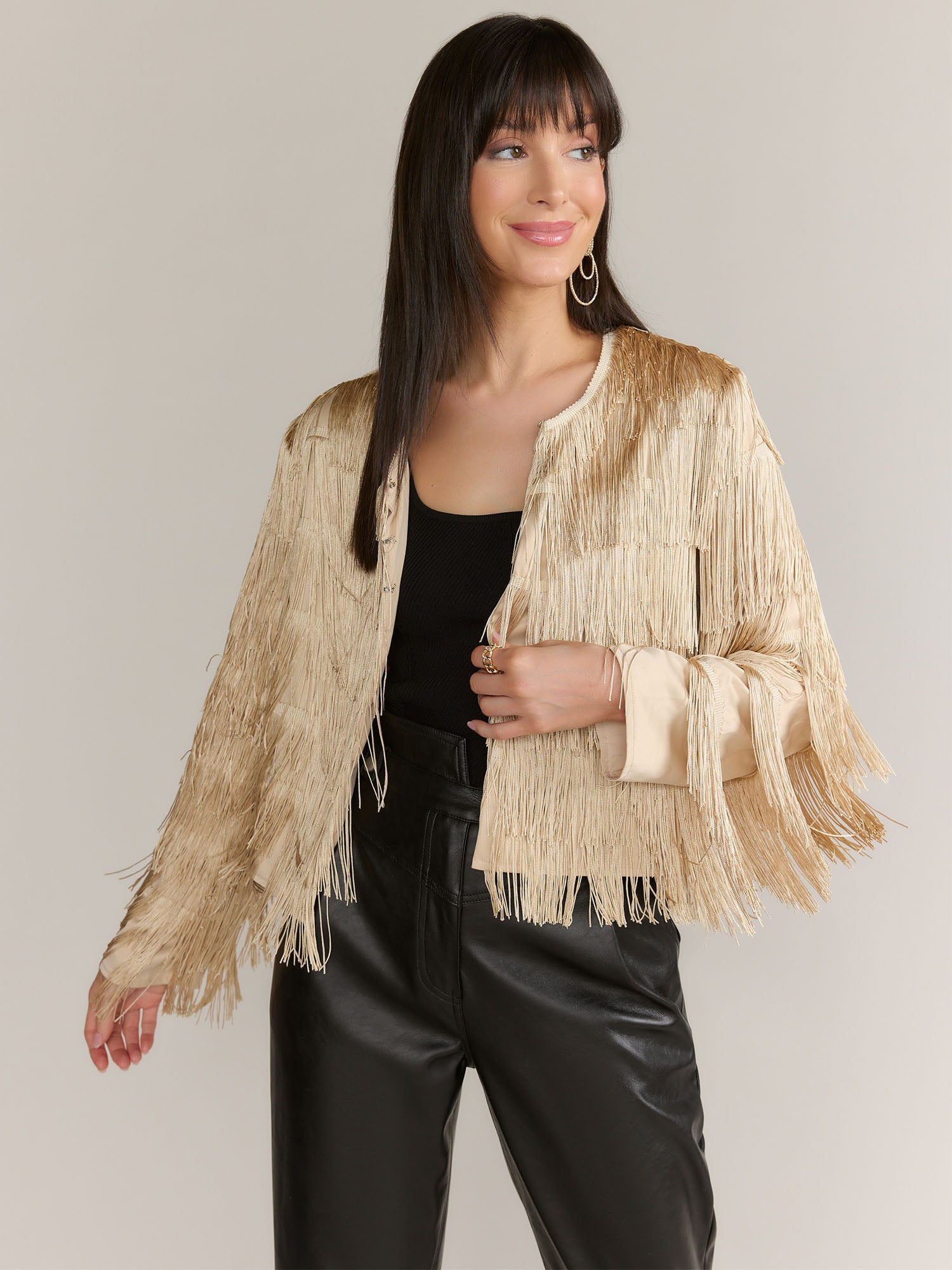 Gilli Long Sleeve Layered Fringe Jacket - Brands We Love | NY&Co