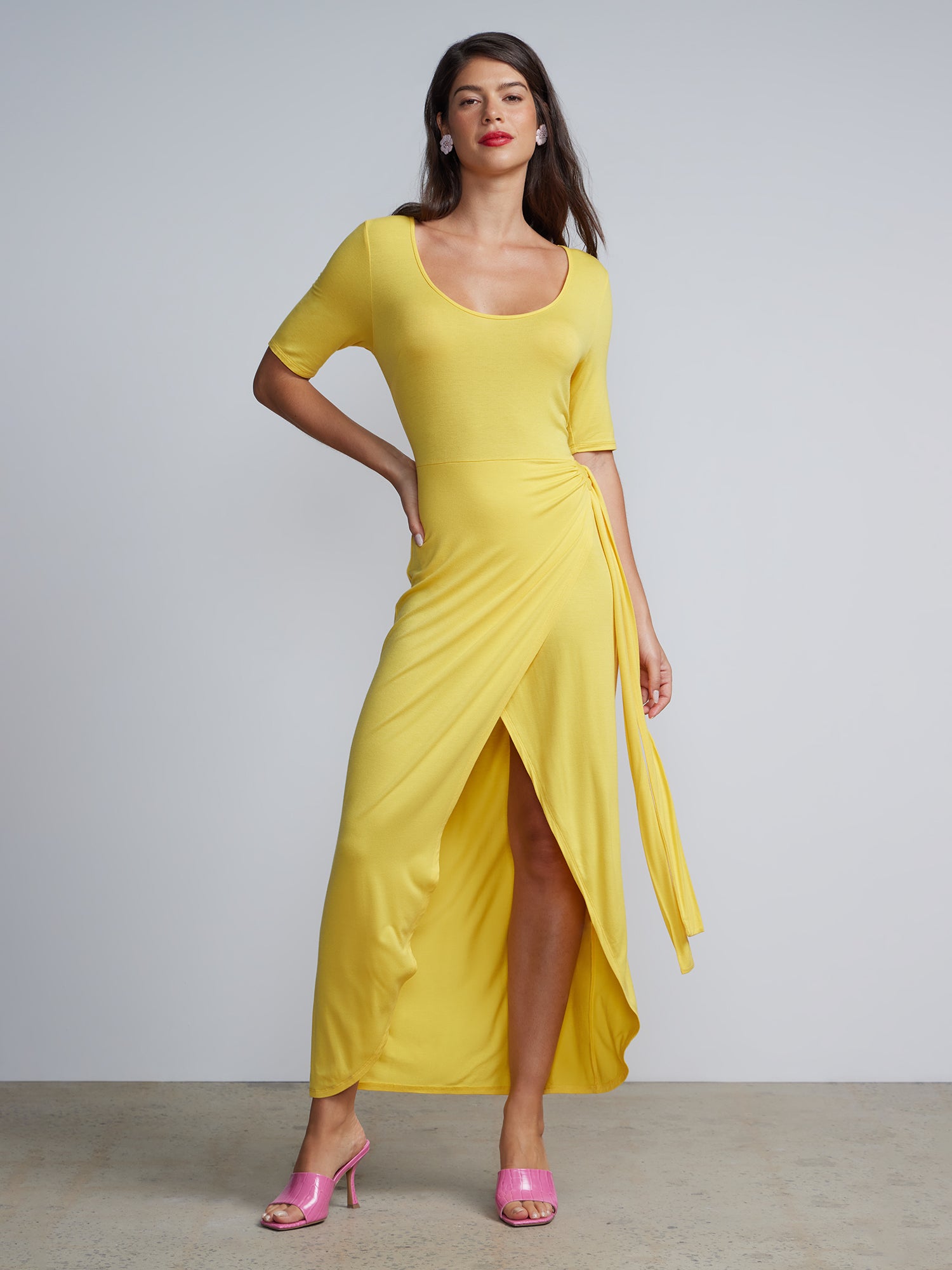 Sarong Drape Detailed Maxi Dress | NY&Co