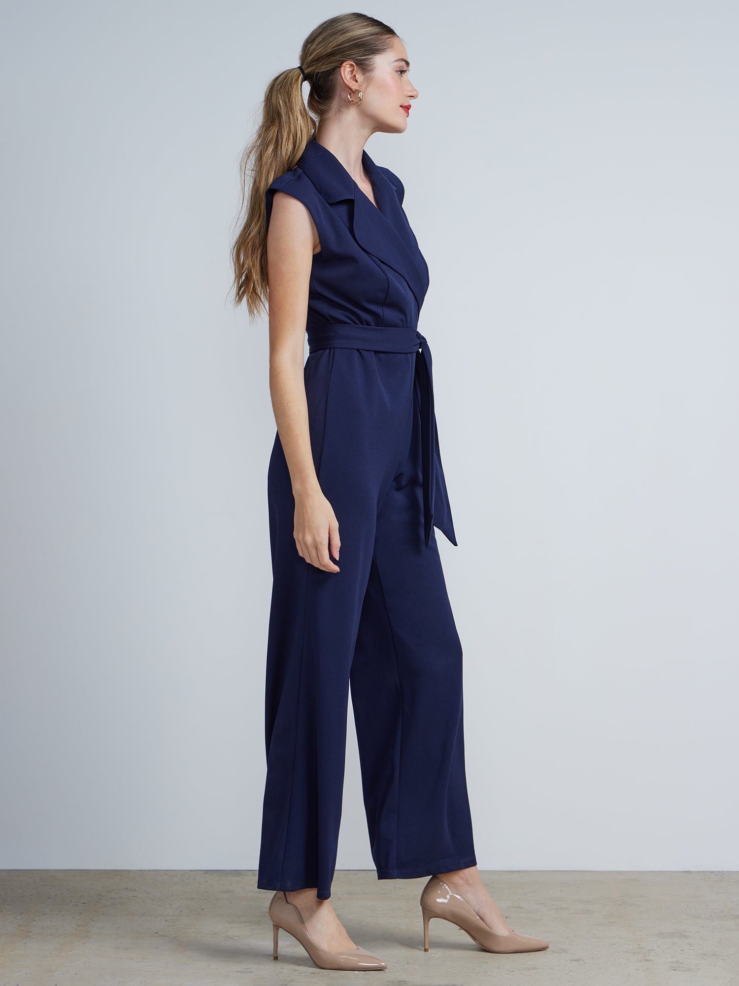 Collared Tie-Detail Jumpsuit | New York & Company