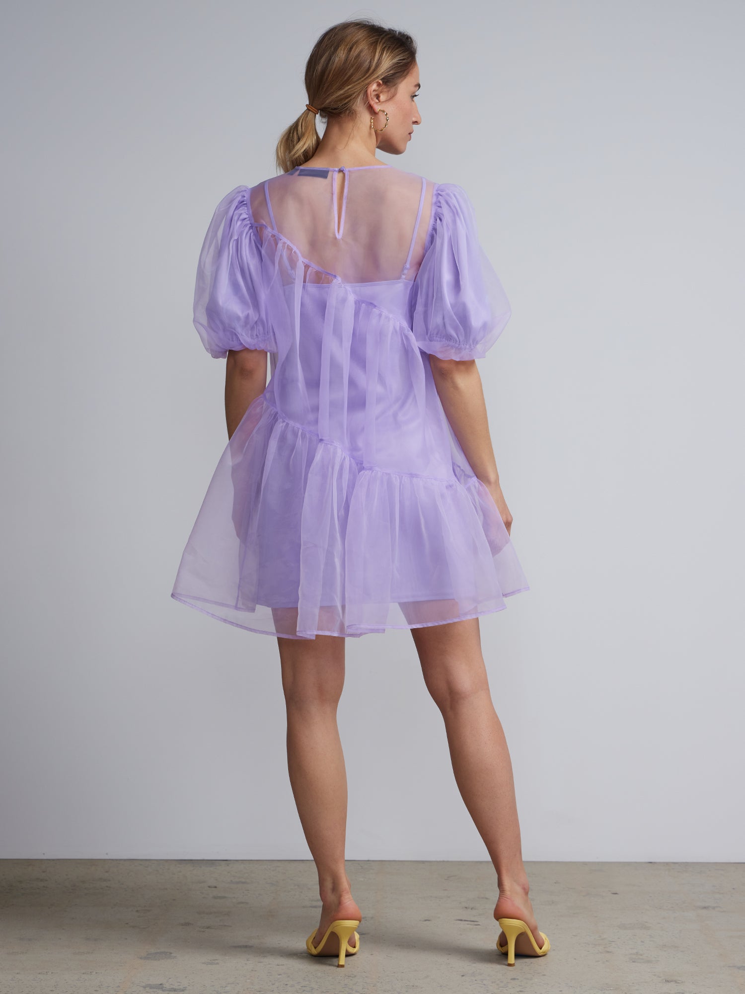 Bridgitte Puff Sleeve Dress in Royal Purple – Shopbluebelle