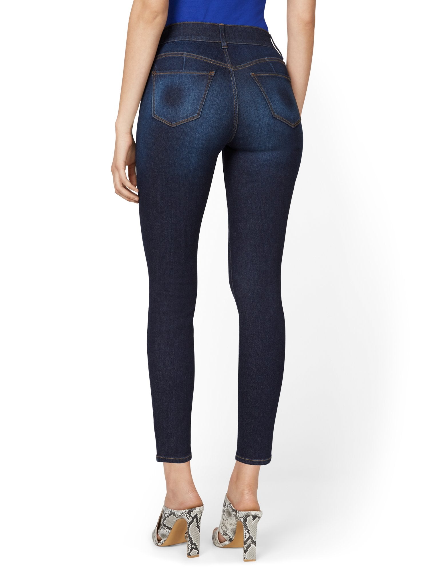 Tall Curvy High-Waisted Super-Skinny Jeans - Dark Wash