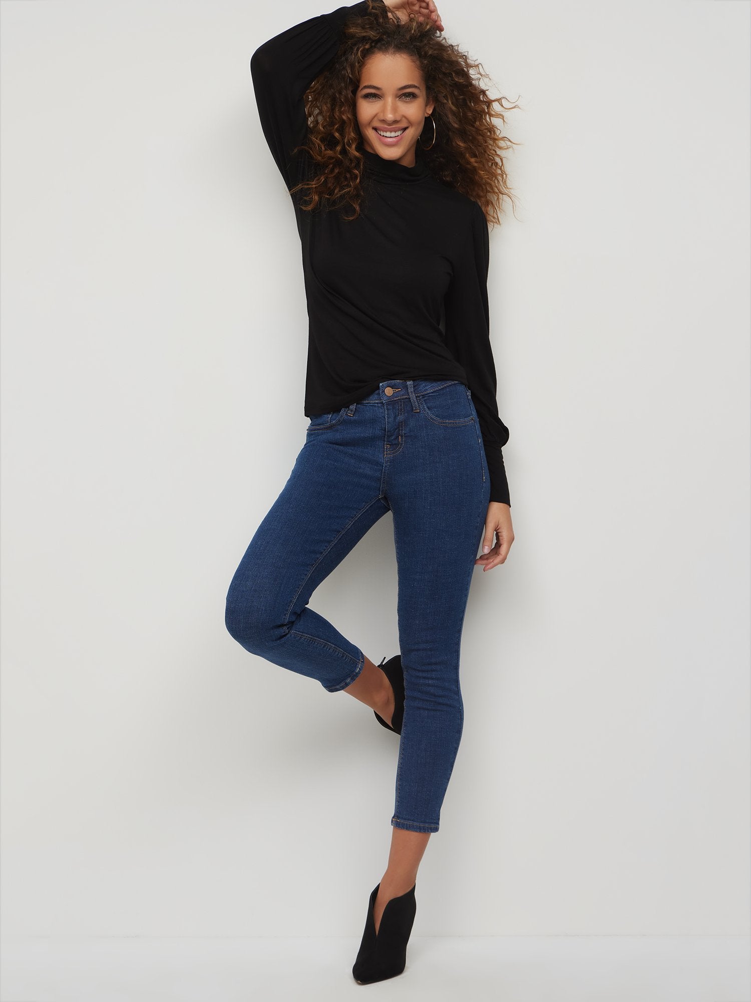 Petite Essential Mid Rise Skinny Ankle Jeans | NY&Co