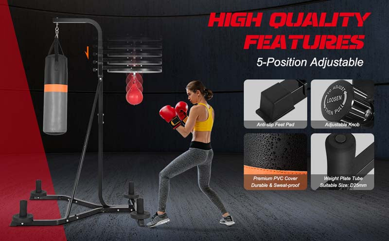 Eletriclife Heavy Duty Boxing Punching Stand With Heavy Bag
