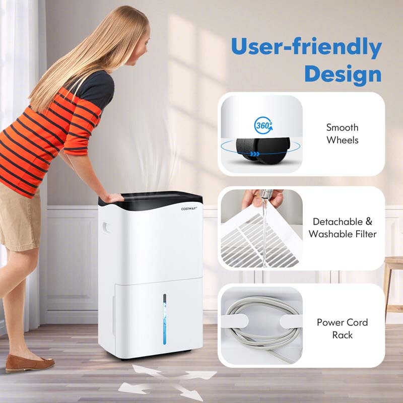 Eletriclife 100-Pint Dehumidifier with Smart App and Alexa Control