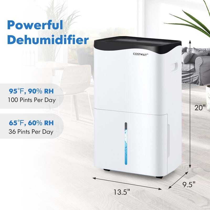 Eletriclife 100-Pint Dehumidifier with Smart App and Alexa Control