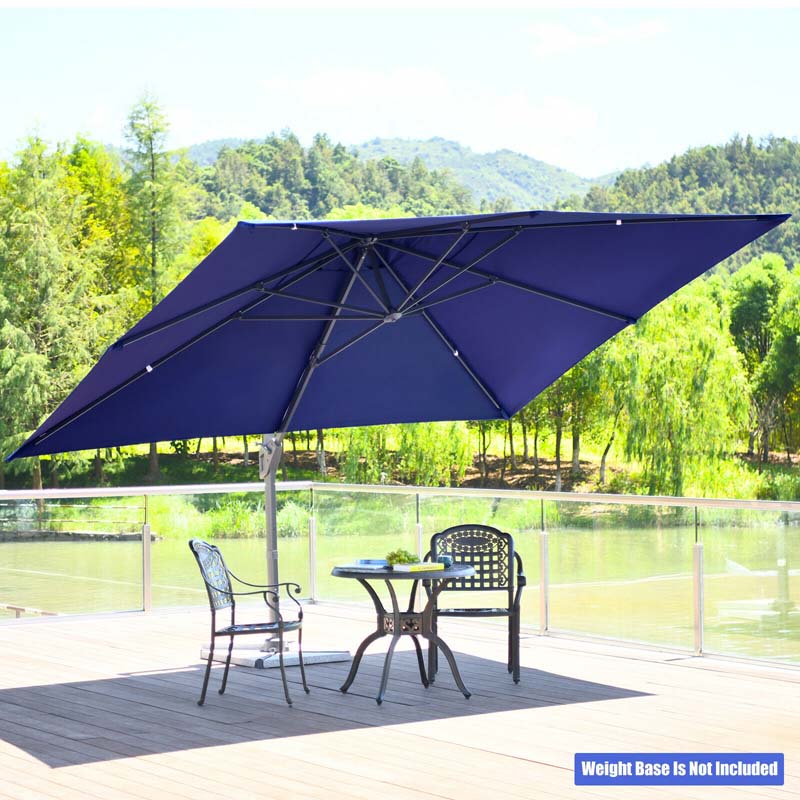 Eletriclife 10 x 13 Feet Rectangular Cantilever Umbrella