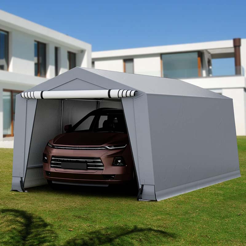 Eletriclife 10 x 20 Feet Portable Heavy Duty Carport Canopy Garage with Doors