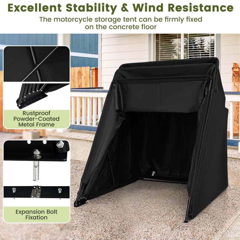 Eletriclife 11.2' x 4.5' x 6.3' Waterproof Motorbike Storage Tent Outdoor Motorcycle Shelter