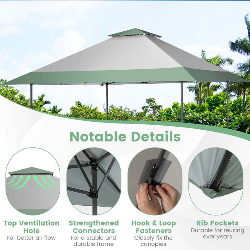 Eletriclife 13 x 13 Feet Pop-Up Patio Canopy Tent with Shelter and Wheeled Bag