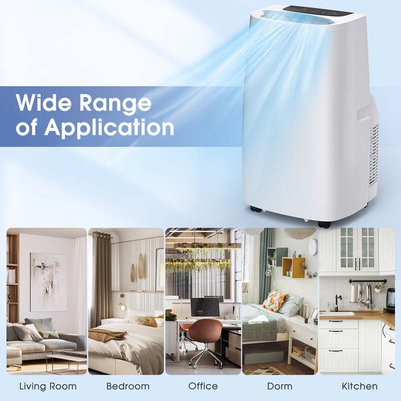 Eletriclife 14000 BTU Portable Air Conditioner with Remote Control Cool Fan Heat Dehumidifier