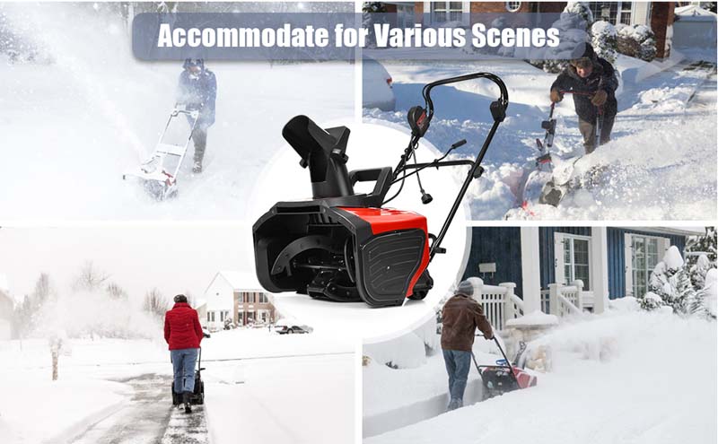 Eletriclife 18-inch 15 Amp Snow Thrower Corded Snow Blower