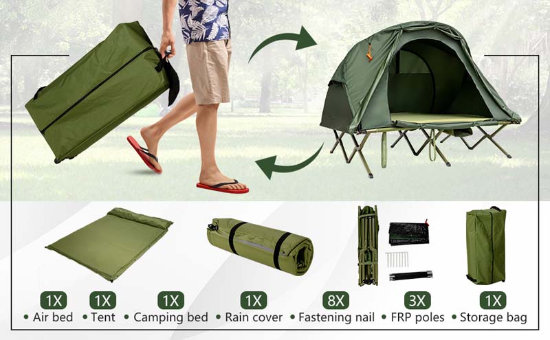 Eletriclife 2-Person Outdoor Camping Tent with External Cover