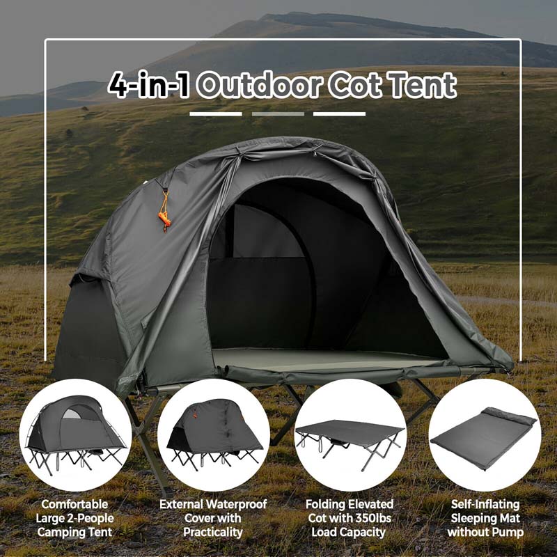 Eletriclife 2-Person Outdoor Camping Tent with External Cover
