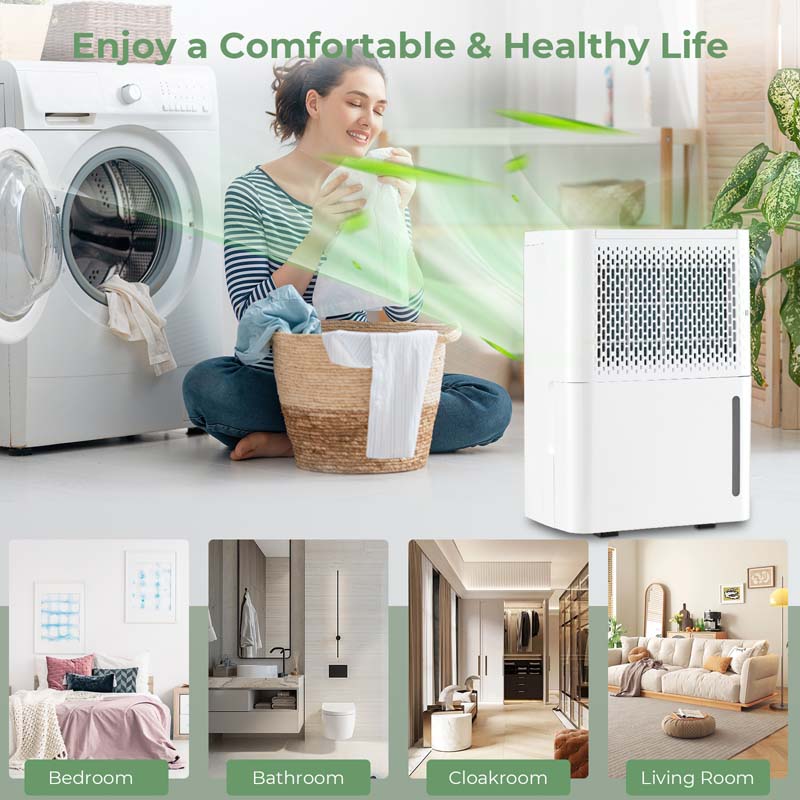 Eletriclife 2000 Sq. Ft 32 Pint Dehumidifier with Continuous/Drying/Auto Mode