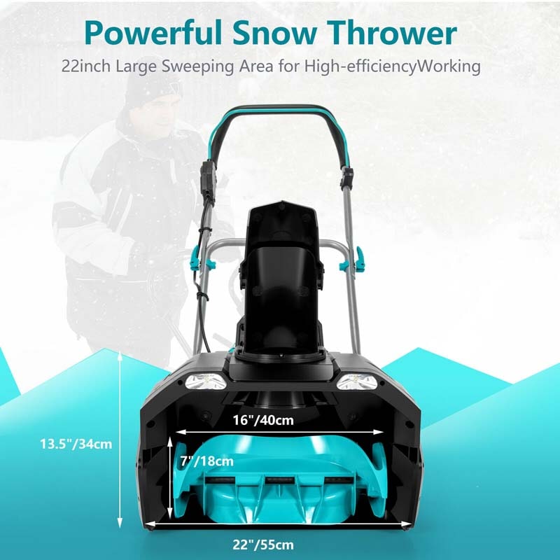 Eletriclife 20 Inch Cordless Snow Thrower with 2 Battery