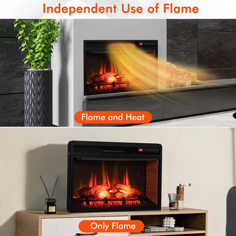 Eletriclife 26 Inch 4777 BTU 1400W Electric Fireplace Insert Heater