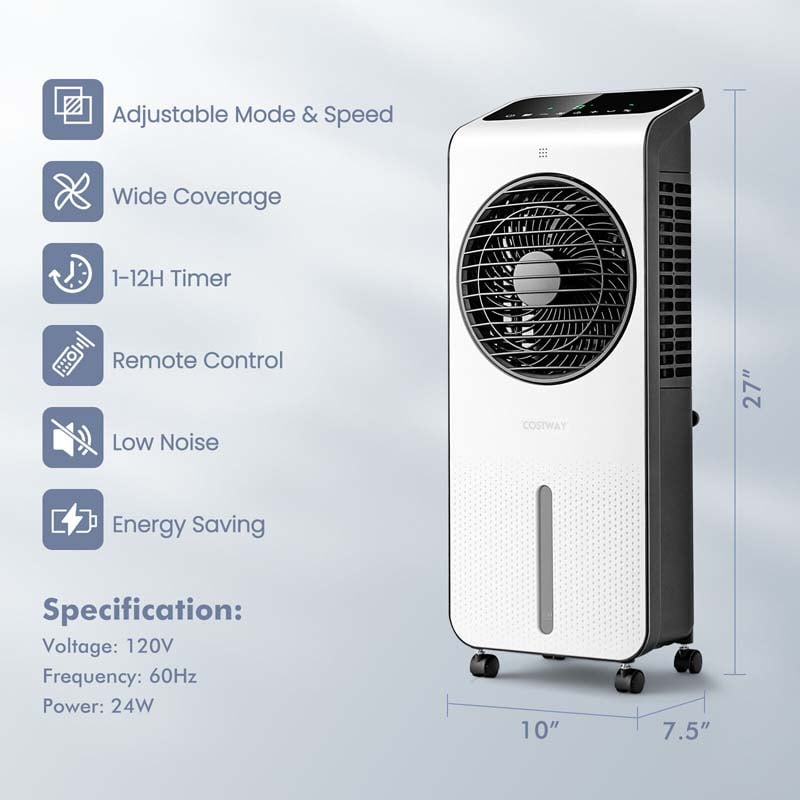 Eletriclife 3-in-1 Evaporative Air Cooler with 12H Timer Remote