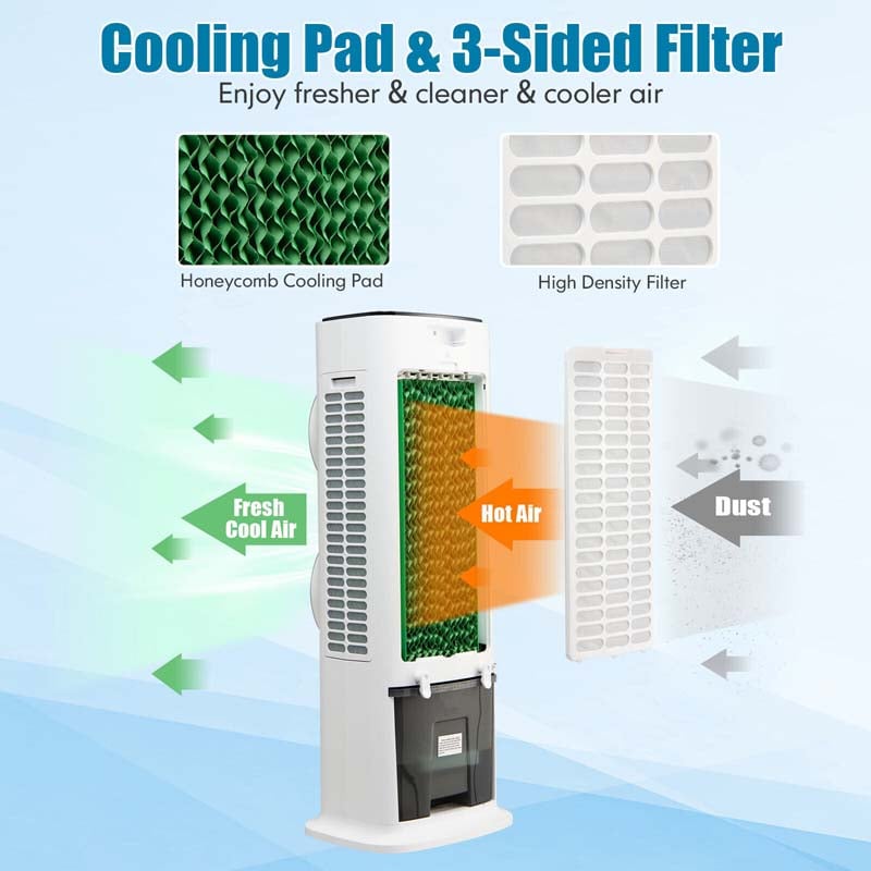 Eletriclife 3-in-1 Evaporative Air Cooler with 9H Timer Remote