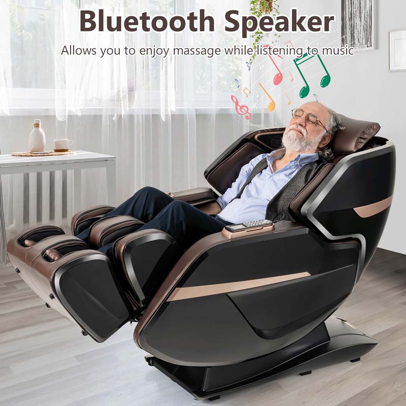 Eletriclife 3D Double SL-Track Full Body Zero Gravity Massage Chair with Heat Roller