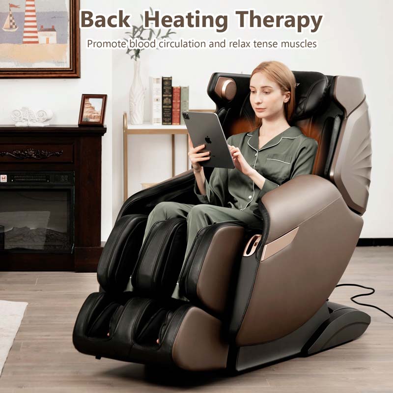 Eletriclife 3D SL-Track Electric Full Body Zero Gravity Shiatsu Massage Chair with Heat