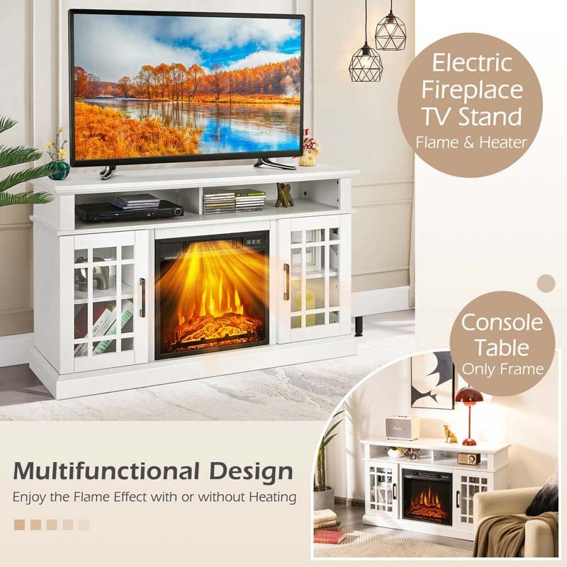 Eletriclife 48 Inch Fireplace TV Stand with 1400W Electric Fireplace for TVs up to 50 Inch