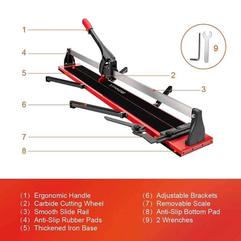 Eletriclife 48 Inch Manual Tile Cutter Porcelain Cutter Machine